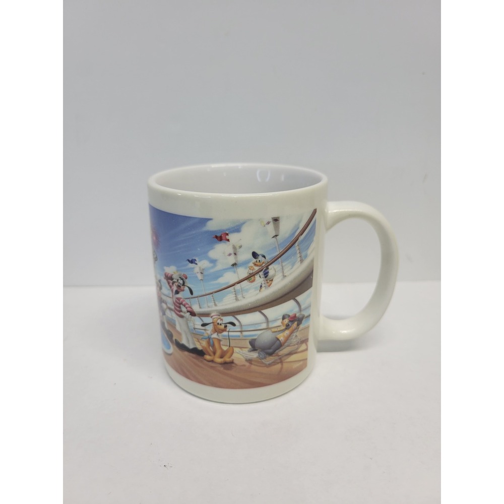 Disney Cruise Line Mickey & Friends Figment Ceramic‎ Coffee Mug White Souvenir